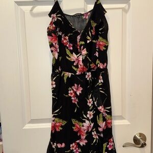 Floral Black Dress